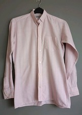 Vintage Ben Sherman Long Sleeve Striped Shirt Pink Grey mod skinhead skingirl 10