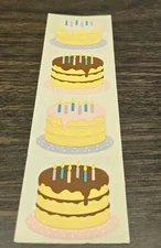 Vintage 1988 Mrs Grossmans Birthday Cake Stickers