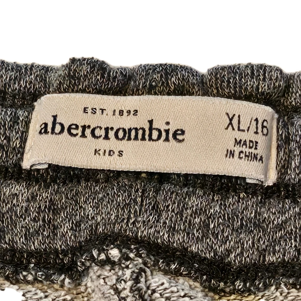 ABERCROMBIE & FITCH SZ KIDS XL GRAY SHORTS FLEECE MINI LOUNGEWEAR PINK LOGO - Image 3 of 4