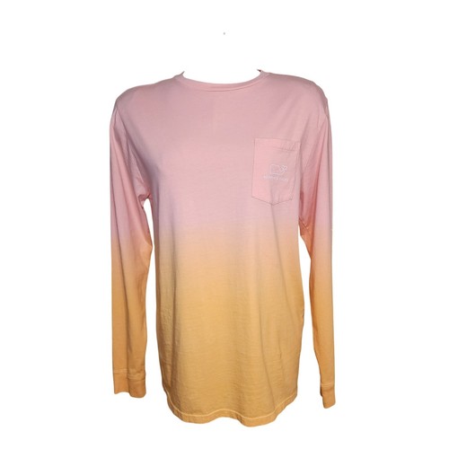 Vineyard Vines Ombre XL Gr. 18 Kinder T-Shirt Langarm Logo Oberteil