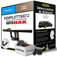 F&uuml;r MERCEDES A-Klasse Typ W168 Anh&auml;ngerkupplung abnehmbar +eSatz 13pol uni. 97-