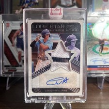 Carson Williams 2022 Three And Two Lone Star Signatures Relic Auto SSP /49