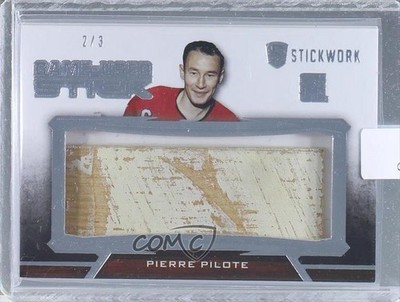 2015 Leaf ITG Stickwork Game-Used Stick Silver 2/3 Pierre Pilote #GUS-59 HOF 0f4
