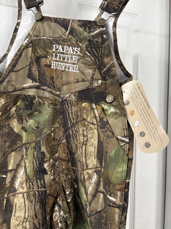 PAPAS LITTLE HUNTER OVERALLS HUNTING REAL TREE APG BARND NEW W/ TAGS SIZE BOYS 7 - Image 2 of 3