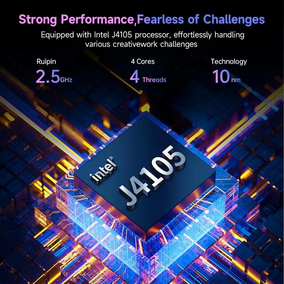 SGIN Laptop 15,6 Zoll Notebook 8GB DDR4 128GB 512GB SSD Intel J4105 2.5GHz Win11 - Bild 4 von 4