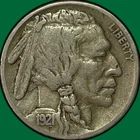 1921 Buffalo Nickel Very Fine VF Coin #36977