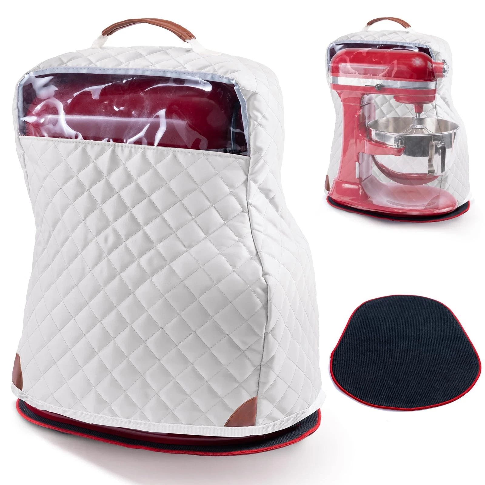 Stand Mixer Cover with Appliance Sliders with KitchenAid Mixer 6/7/8 Quart wi...