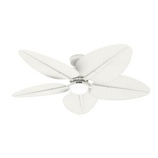 Hunter Fan 52 inch Matte White Outdoor Ceiling Fan with LED Light