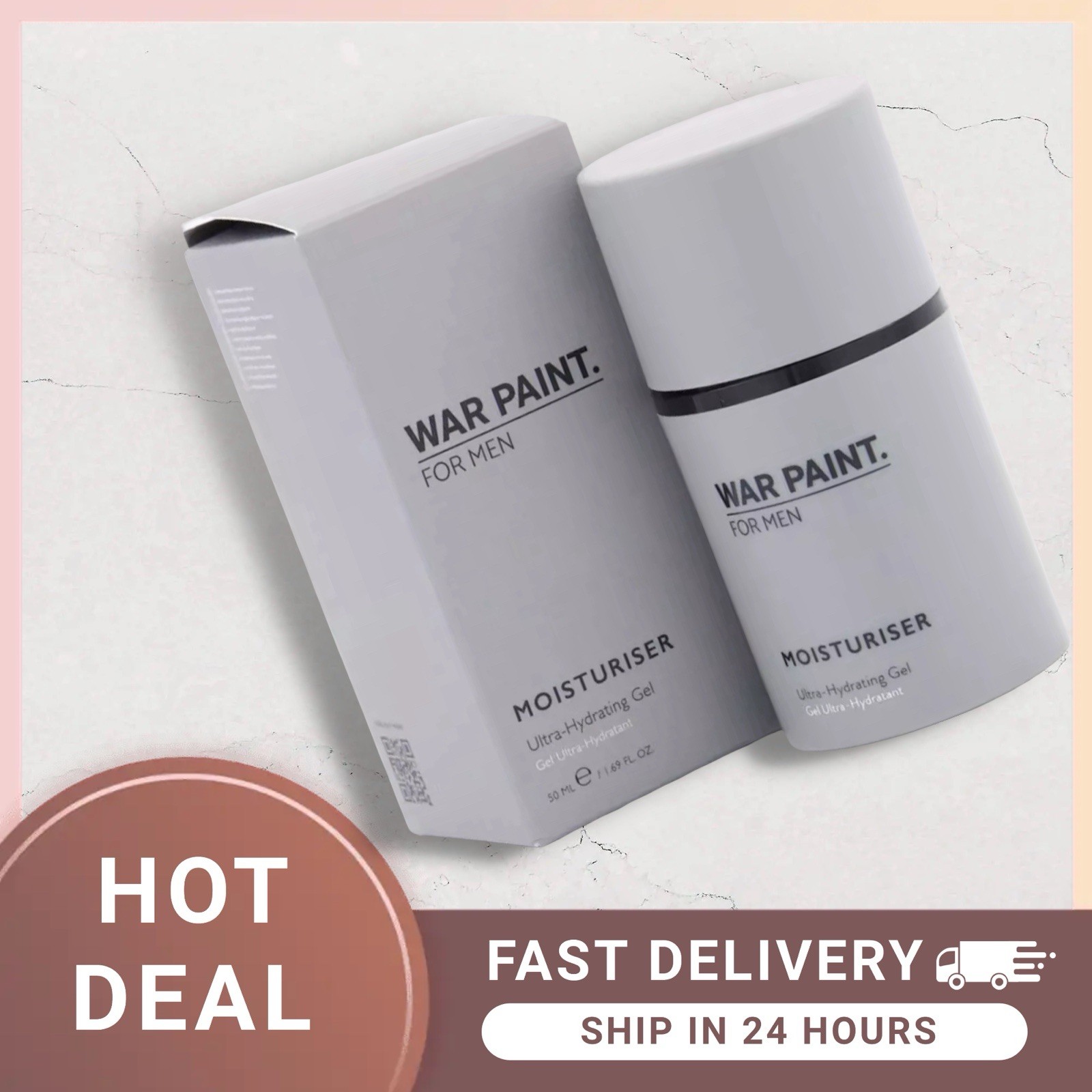 War Paint Men Daily Moisturiser for Men Ultra Hydrating Gel 50ml RRP £24