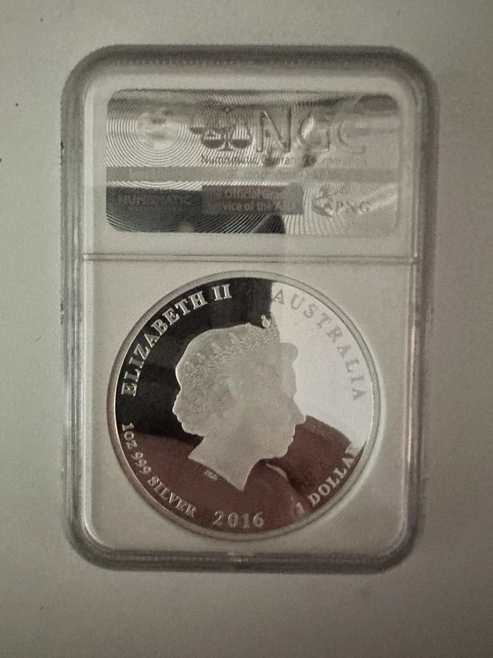 P Australia 2016 1 oz plata prueba año del mono NGC PF70 UC 1 de 1st 500 Foto 2 de 2