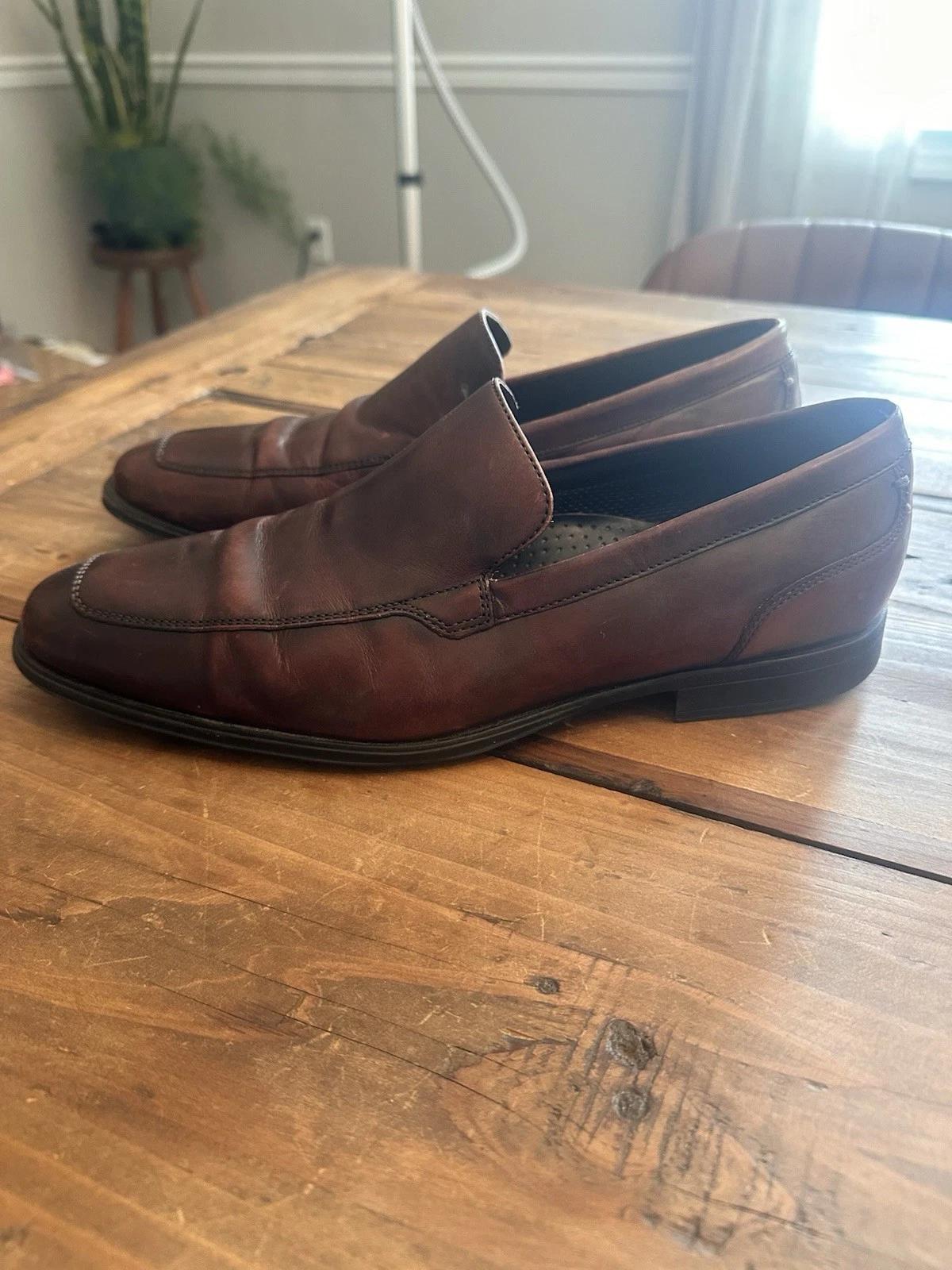 NIKE Scarpe mocassini Cole Haan Air Adams in pelle da uomo taglia 10 veneziane slip on