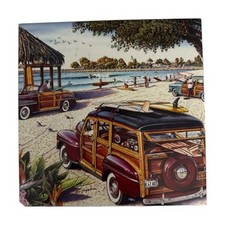 Vintage Rare Doheny Beach Print 8  x8  Tile by Jim Krogle