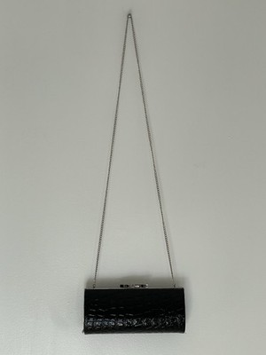 La Regale Clutch Black Aligator Eveningwear Bag Formal Prom Gala Vintage