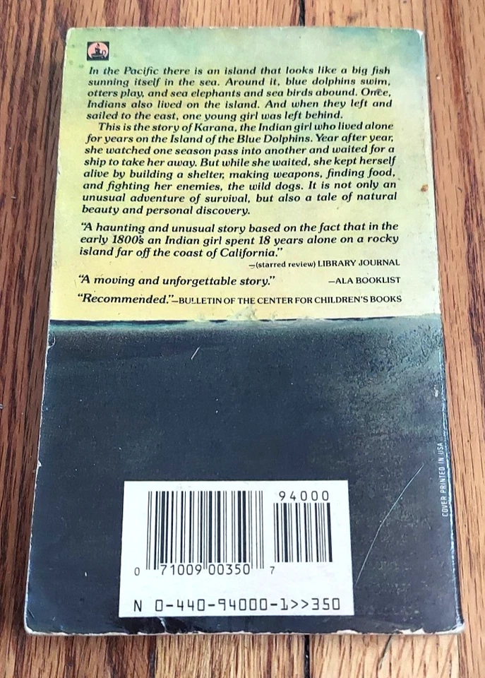 Island of the Blue Dolphins by Scott O'Dell 1960 Paperback Foto 2 de 2