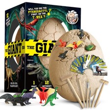 Dinosaur Egg Dig Kit with 12 Surprise Toys - STEM Gifts for Kids Ages 5-7