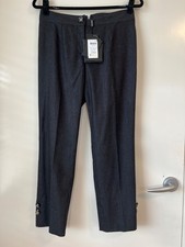 Dolce&Gabbana Wool Flannel Straight Women Grey Trouser Size IT42