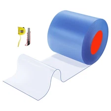 Uimoso PVC Strip Curtain 101 ft x 12 in Thermal Insulating Plastic Door Cover