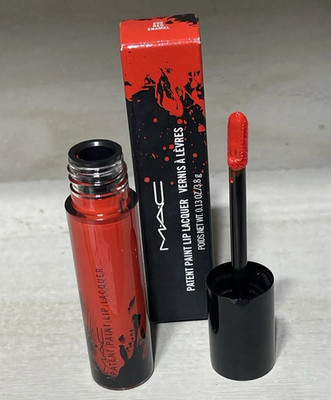 Mac Patent Paint Lip Lacquer ~ 590 RED ENAMEL ~ Full Size 0.13oz NIB + FAST SHIP