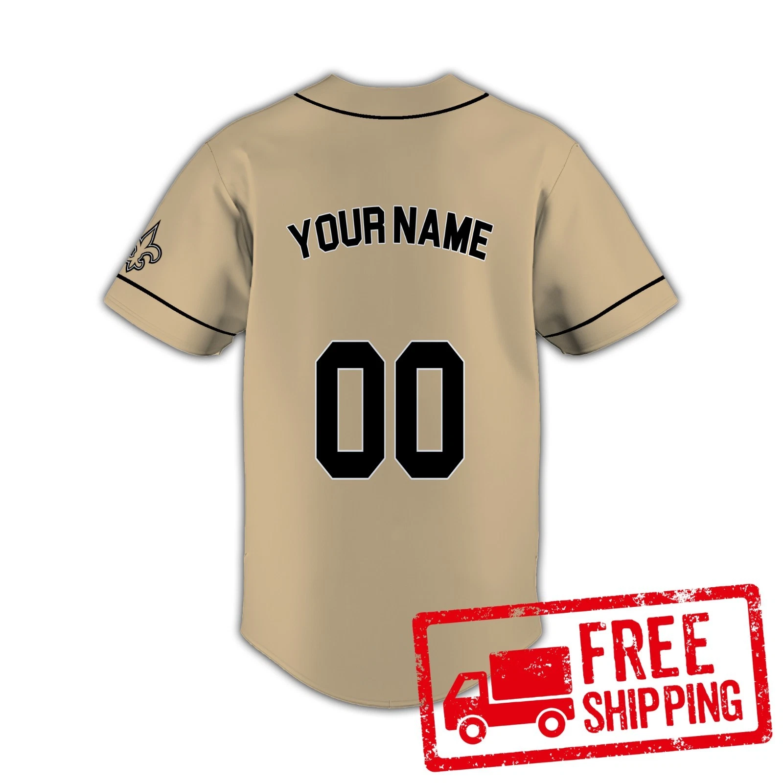Custom Personalized, Saintss Team New Orleans Baseball Jersey