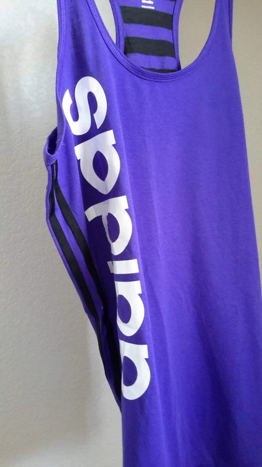 Adidas Climalite Mujer M Active Ligero Sin Mangas Top Púrpura Usado Foto 2 de 4