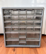 27 Drawer Storage Cabinet Organizer Crafts Parts Crafts W/ DIVIDERS  SUPER CLEAN