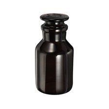 250mL Amber Reagent Media Wide Mouth Glass Storage Bottle Amber Cap