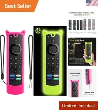 2 Pack Fire Stick Remote Covers with Glow in the Dark - Child-Proof Protection
