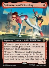 x1 Spinneret and Spiderling - Extended Art R MTG Marvel's Spider-Man M/NM, Engli