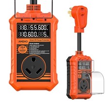 AMEHO RV Surge Protector 30 Amp, 16000J 30A-16000J- 6 Digital Display, Orange