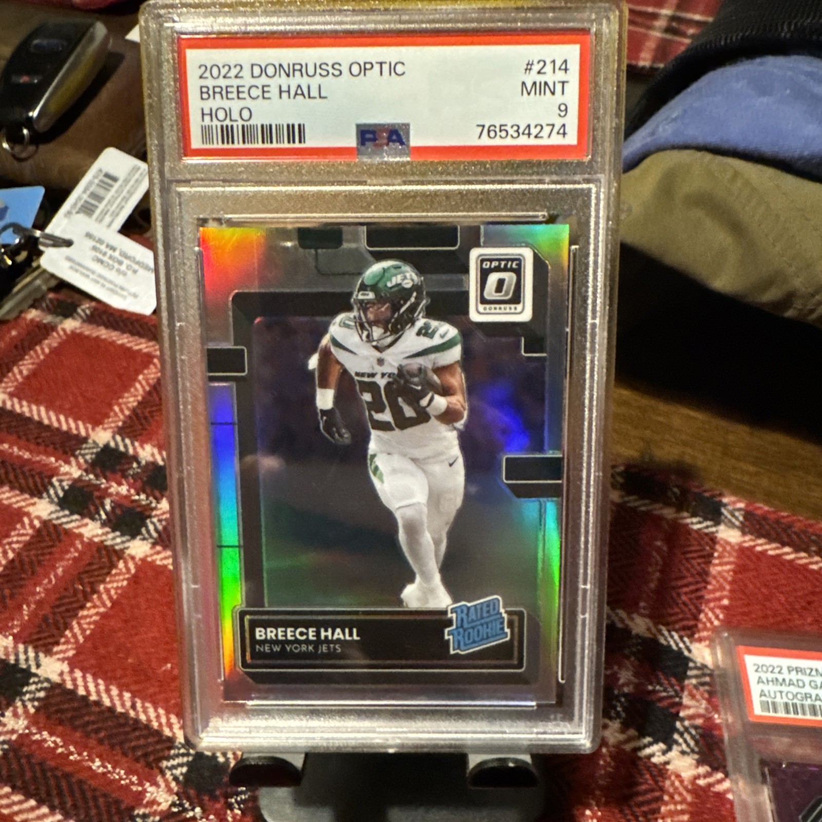 2022 Panini Donruss Optic - Rated Rookie Breece Hall #214 Holo Prizm (RC)