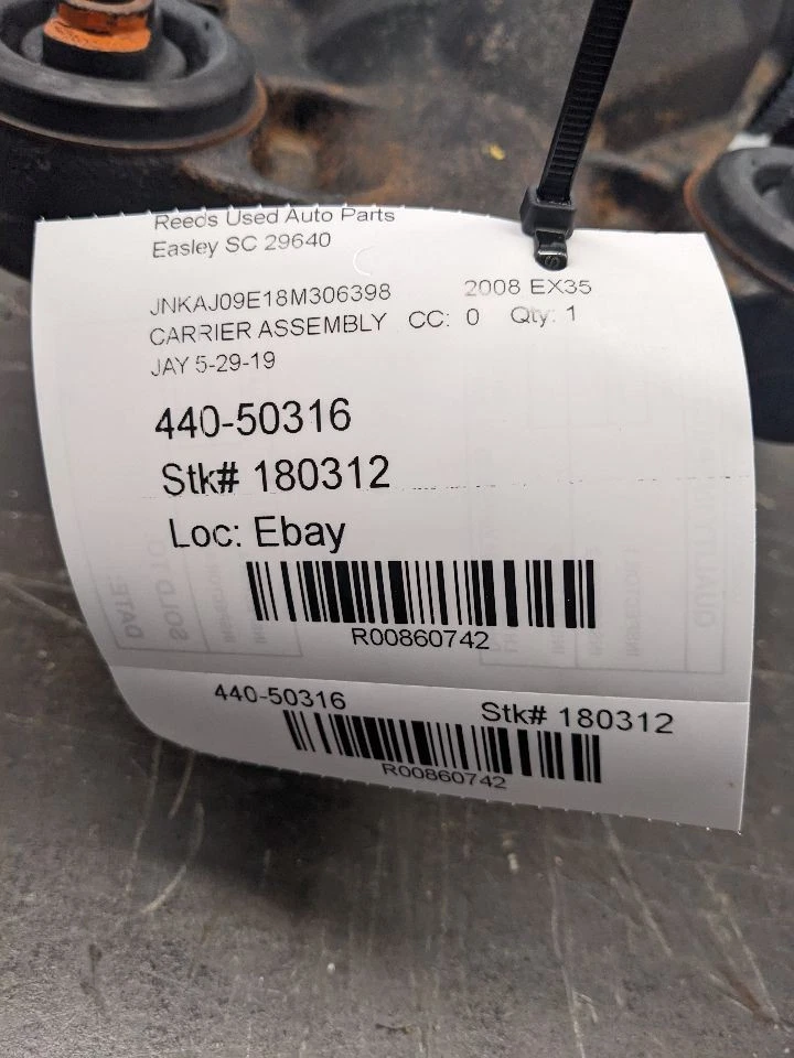 Tracción trasera Carrier relación 3,13 compatible con 08-09 Infiniti Ex35 860742 Foto 2 de 4