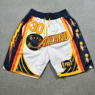 Just Don Golden State Warriors Stephen Curry Oakland NBA Finals Mesh Shorts L