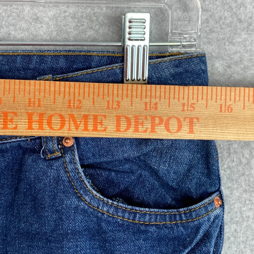 Pantalones cortos de mezclilla Denim Co Est 1969 para mujer 4 azules corte tiro medio lavado medio denim Foto 4 de 4