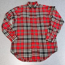 VTG 90s Polo Country Ralph Lauren Red Black Plaid Flannel Shirt  Men  s Medium