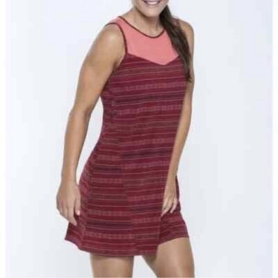 Toad & Co Toad Striped Sun Kissed Swing Dress in Spiced Coral. M