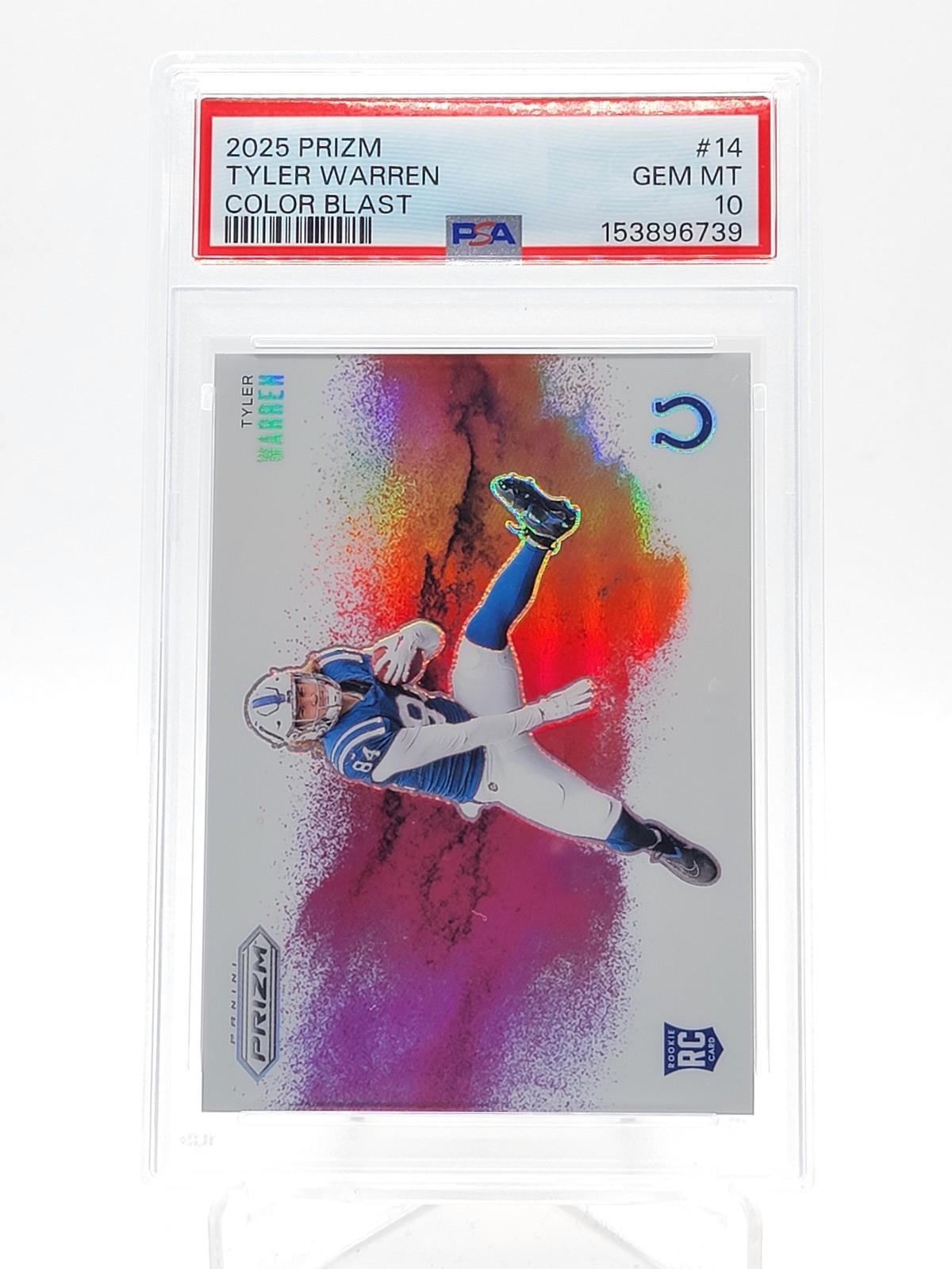 Tyler Warren Panini Prizm Color Blast #14 Base