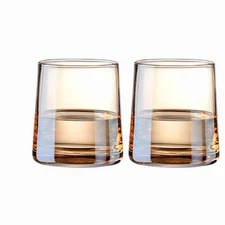 2 Pcs Wide Bottom Glass Mouthwash Cups 9 Oz