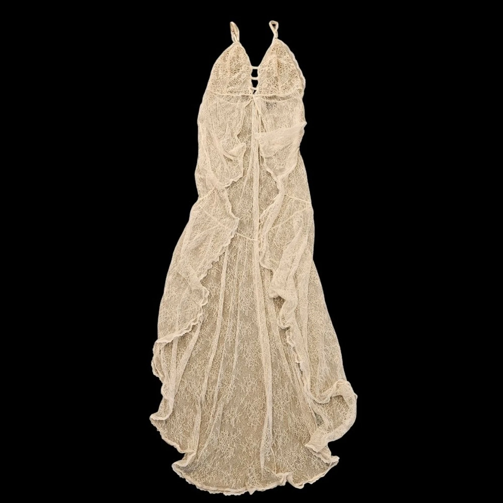 UNDERCOVER Abito treno pizzo bianco Victoria’s Secret designer collezione luna di miele LG