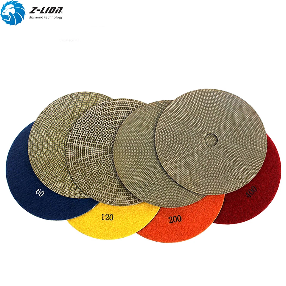 Z-LION 1PC 6'' Electorplated Diamond Polishing Pads Sanding Disc Concrete Stone Tile