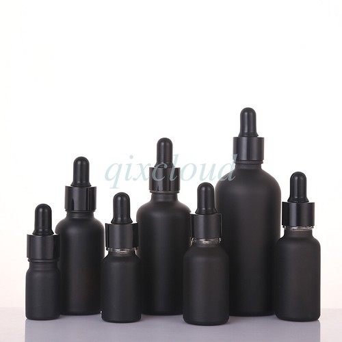 5ml 10ml 20ml 30ml 100ml Black Glass Essential Oil Dropper Bottle Pipette Vials - Bild 9 von 17