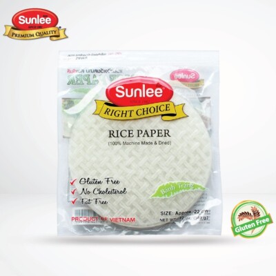 Vietnamese Rice Paper Wrapper Sheet 22 cm Round Gluten Free Spring Roll Salad