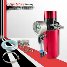 Oil Catch Can Reservoir Baffled Tank Breather Universal Red V2.0 Fits GMC