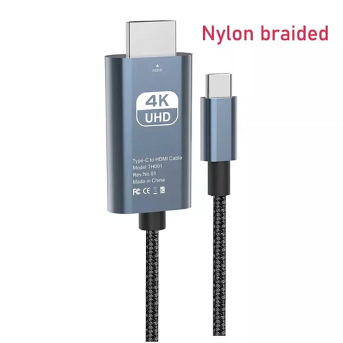 USB C to HDMI Cable 4K 30Hz Type C to HDMI Aadapter Cable for Iphone 15 16 to TV - Picture 6 of 6