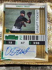 Oneil Cruz 2022 Panini Contenders Draft Ticket Blue Rookie Auto RC /15 Pirates