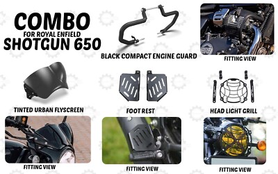 Zubehör-Kombipackung mit 4 Artikeln passend für ''Royal Enfield Shotgun 650''