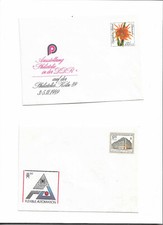 4 Briefe mit eingedruckten Marken DDR