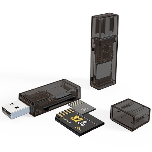 Transparent SD TF Memory Card Reader USB Type-C For Lightning For Iphone - Photo 7/17