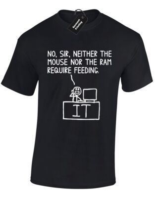 NO SIR NHER THE MOUSE HERREN T-SHIRT LUSTIG IT SUPPORT PC COMPUTER PROGRAMMIERER