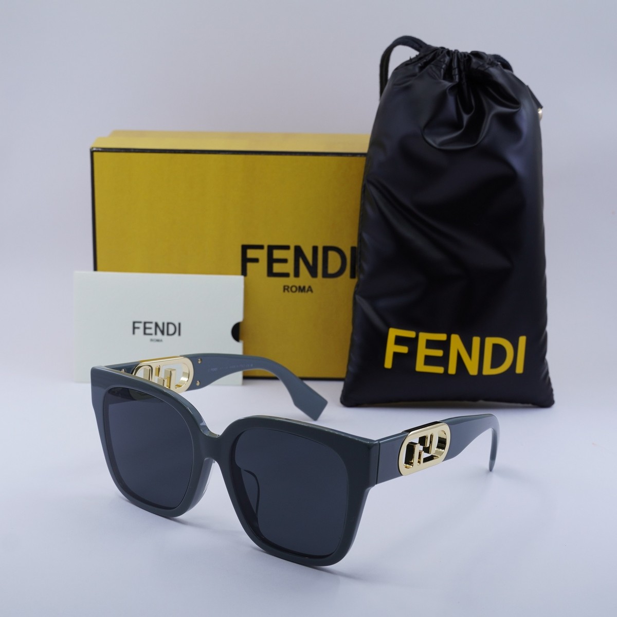 New Fendi FE40063F 20A Grey/Grey 55-18-145 Sunglasses | eBay display picture 3