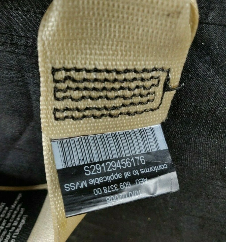 PASSENGER RIGHT SIDE FRONT SAFETY SEATBELT SEAT BELT OEM BMW E60 CREAM BEIGE TAN - Image 2 of 4